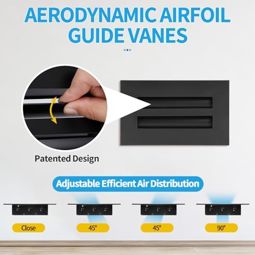 8x4 Modern AC Vent Cover, Decorative Air Vent Register Grille - Image 2