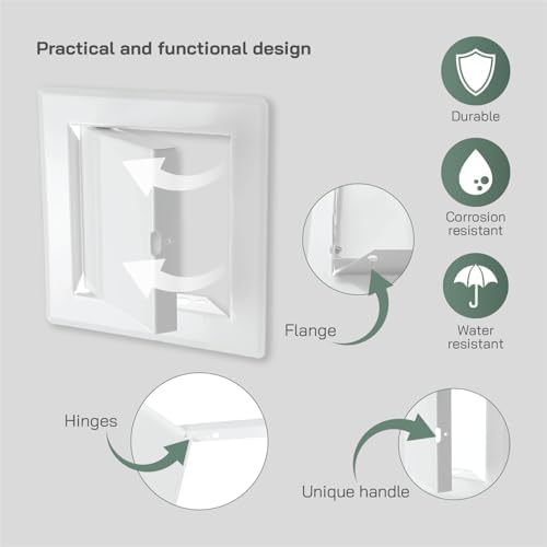 Vent Systems 4'' x 4'' Inch White Metal Access Panel - Image 3