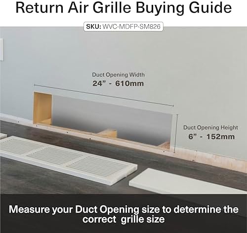 Return Air Grill 24x6 Duct Opening, Noise Free-high Airflow Vent Cover - Image 3