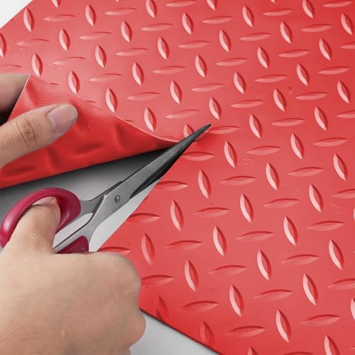 Industrial PVC Diamond-Plate Surface Matting, 4FT×9.8FT Anti-Slip Floor Mat Roll - Image 3