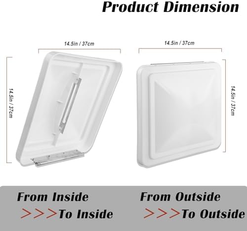 2 Pack 14" Universal Roof Vent Cover Vent Lid Replacement - Image 6