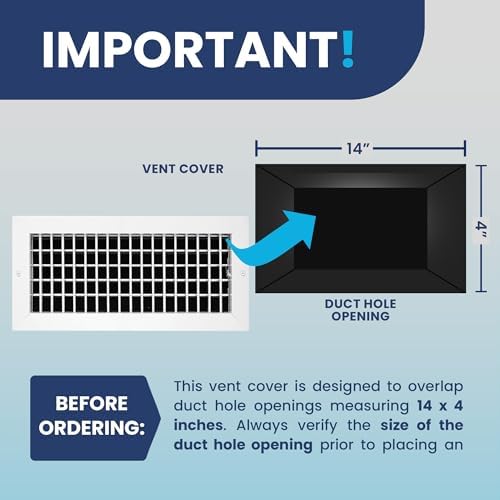 14" x 4" Duct Hole Adjustable Vent Cover - Image 4