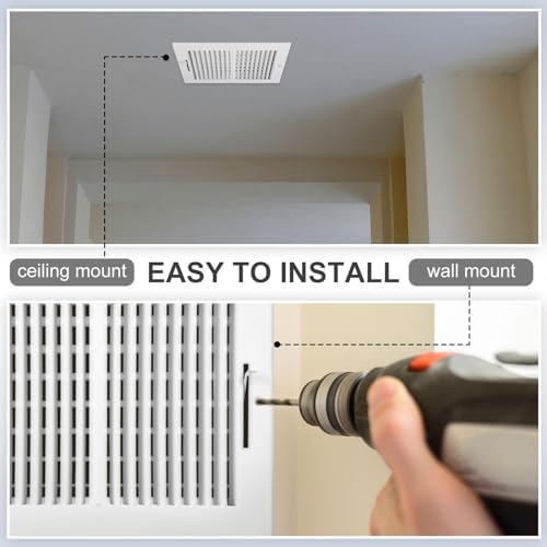 4 Pack Air Ceiling Vent Cover Grille 10"w x 8"h Duct Opening Size, 2 Way Steel - Image 4