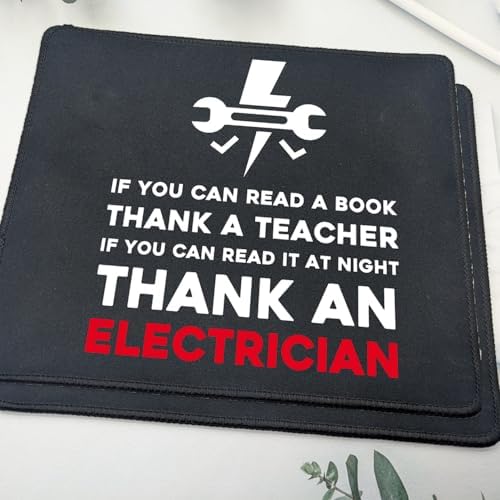 Funny Electrician Mouse Pad, Electrical Engineer Trade Worker Present, Work - Image 5