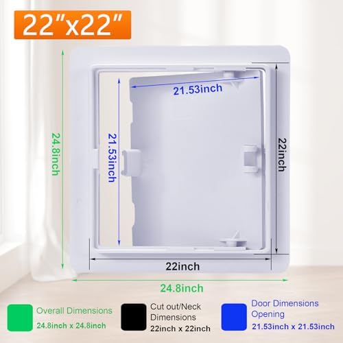 Suteck Plastic Access Panel for Drywall & Ceiling 22 x 22 Inch - Image 2