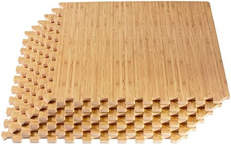 Forest Floor 3/8 Inch Thick Printed Foam Tiles, Premium Wood Grain Interlocking by WeSellMats