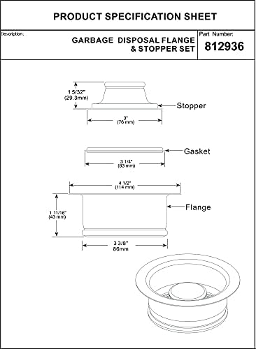 Artiwell Sink Garbage Disposal Flange and Stopper, Universal Fit - Image 7