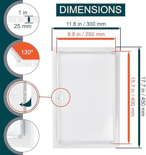 10" x 16" White Metal Access Panel - Image 2