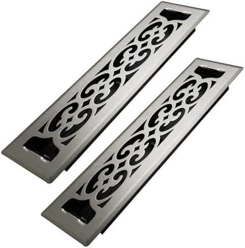 Howeall 2x12 Inches 2 Pack Heavy Duty Walkable Floor Register Easy Adjust Air by Howeall