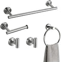 Silver 5 Pieces Bathroom Hardware Set, 16 Inch Bathroom Towel Holder, by Unknown