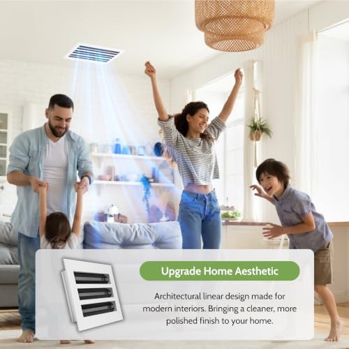 Modern Air Vent Cover 8x4 – Slim Design Aluminum Linear Slot Diffuser, - Image 2