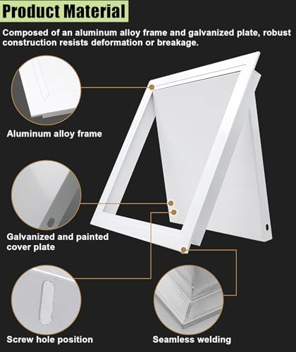 16x20, 16x24 White Pallet-Style Inspection Panel, Ceiling Drywall Access Panel - Image 2