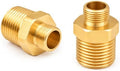 2 Pack 1/2" MNPT to 3/8" Compression Brass Faucet Adapter by Tsinghwang