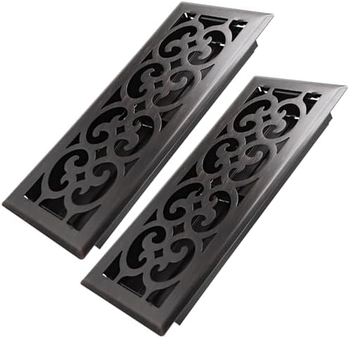 Howeall 4x12 Inches 2 Pack Heavy Duty Walkable Floor Register Easy Adjust Air by Howeall
