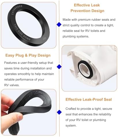 RV Toilet Seal Kit for Dometic 300 310 320 Series, Replace Part 385311652 - Image 6