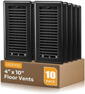 4 x10 Floor Registers, Floor Vent Covers 10 Pack, Heavy Duty Steel Walkable by HQZHQZ