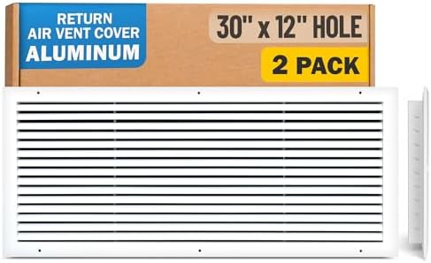 Fits 30x12 Hole | Aluminum Return Air Grille by Handua | Vent Cover Grill by Handua