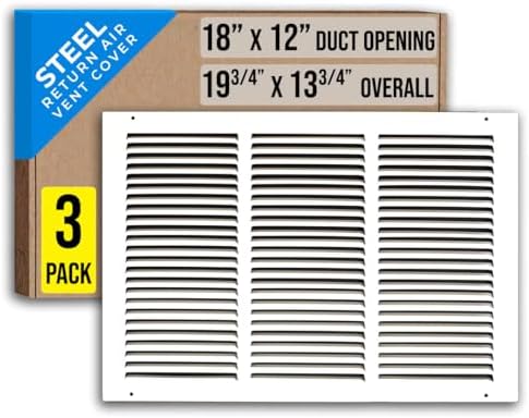 Fits 18x12 Duct Opening | Steel Return Air Grille by Handua | Vent Cover Grill by Handua