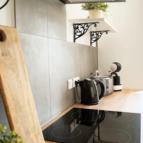 Khtumeware 2 Pack Matte Black Shelf Bracket 10 Inch, Decorative Brackets - Image 5