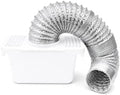 Indoor Dryer Vent Kit for Electric Dryers, Lint Catcher & Hose Attachment by DependableIndustries