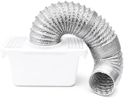 Indoor Dryer Vent Kit for Electric Dryers, Lint Catcher & Hose Attachment by DependableIndustries