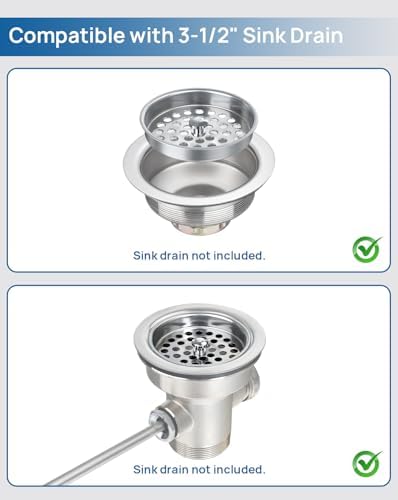 2 Pcs Commercial Garbage Disposal Cover, Kitchen Sink Drain Basket Strainer - Image 5