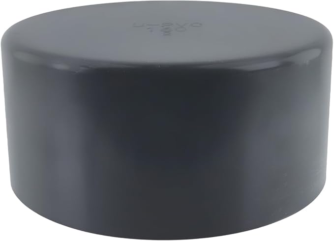 6.3" PVC Pipe End Cap Fitting Gray | Round Pipe Hole Plugs, Pipe Plug Socket - Image 3