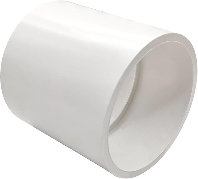 3" PVC Pipe Coupling Slip SCH40 White | Connector Adapter Pipe Fitting by Fitvell