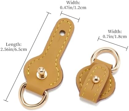 DEVPSISR 2Pcs Vachetta Leather D Rings - Image 2