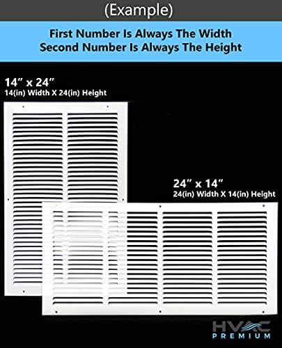 HVAC Premium 12'' x 6'' Flat Stamped Steel Return Air Grille - Image 6