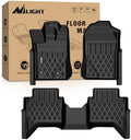 Nilight TPE Floor Mats for Ford Ranger SuperCrew Cab 2024 2025 2026 by Nilight