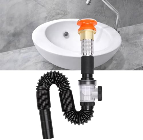 Bathroom Sink Drain Kit with Pop Up Stopper, 1-1/4in to 2in - Image 3