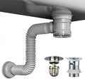 Bathroom Sink Drain Kit with Clear Bottle Trap and Flexible Water Seal Pipe by Unknown