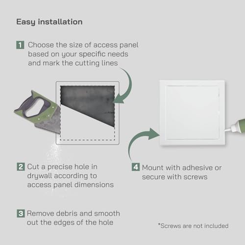 Vent Systems 8'' x 8'' Inch White Metal Access Panel - Image 4