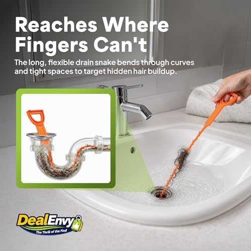 6 Pack 19.7in Drain Snake Hair Clog Remover - Image 4
