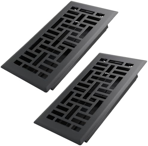 Howeall 4x8 Inches 2 Pack Heavy Duty Walkable Floor Register Easy Adjust Air by Howeall