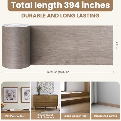 Wood Grain Repair Tape, 2.4 inch X 32ft Self Adhesive Wood Colored Tape - Image 2