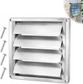 4" Metal Dryer Vent Cover with Louvered Flap, Stainless Steel by Swess