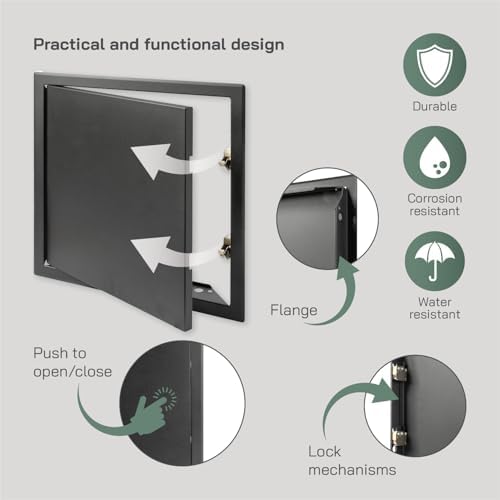 Vent Systems 12'' x 12'' Inch Anthracite Metal Access Panel - Image 3