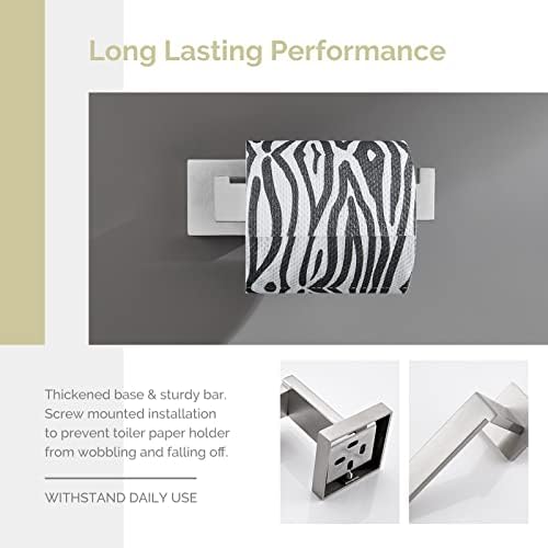 Angle Simple Toilet Paper Holder Brushed Nickel, Toilet Tissue Roll Hanger - Image 5