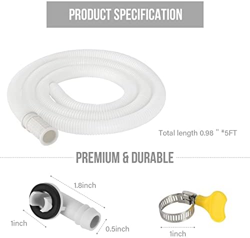 Air Conditioner Drain Hose Kit, 5 ft Universal Pipe - Image 2