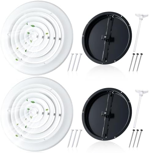 Therwen 2 Set 12inch Round Ceiling Diffuser Vent Cover by Therwen