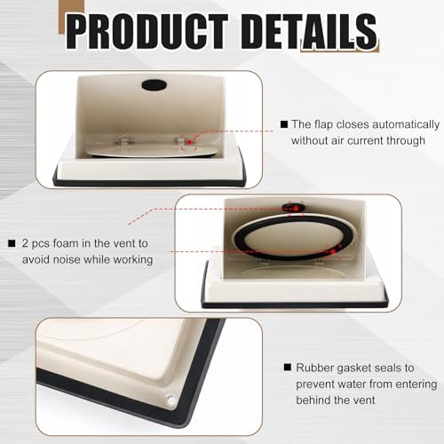 Gisafai 6 Inch Dryer Vent Cover Outdoor - Image 4