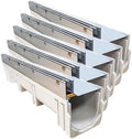 Slot Channel Drain with Stainless Steel Drain Grate Heavy Duty Durable Hidden by Unknown
