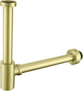 Brass Round Bottle P-Trap 1 1/4 Brushed Gold by SEABEFORE