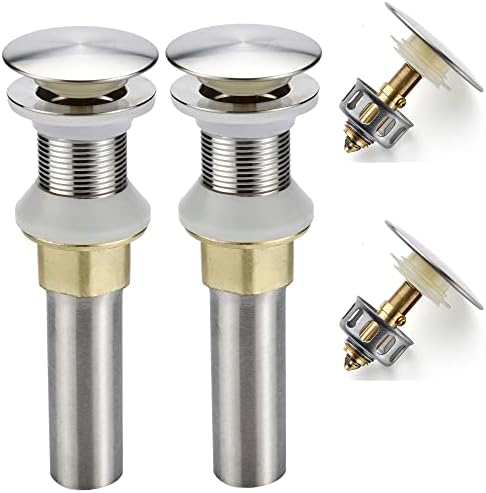 Rockgoya Bathroom Sink Drain, 2 Pack Drain Stopper Bathroom Sink Without by Rockgoya