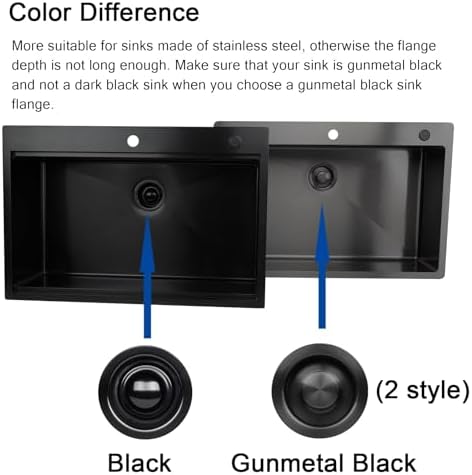Black Garbage Disposal Flange and Stopper - Image 4
