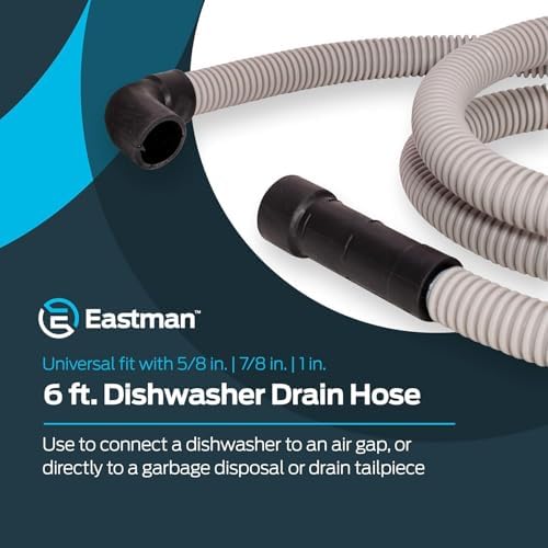Eastman 6 Foot Dishwasher Drain Hose, Fit - Image 3