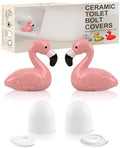Flamingo Ceramic Toilet Bolt Covers Decorative by boeemi