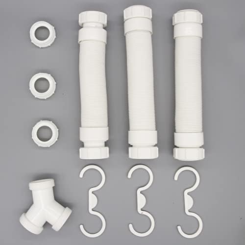 1 1/2" or 1 1/4" Double Bowl Sink Drain, Expandable & Flexible All-in-One - Image 3